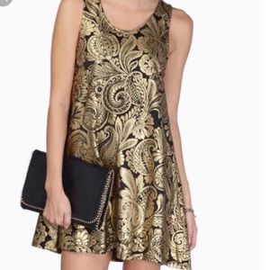MINKPINK Black and Gold Mini Dress